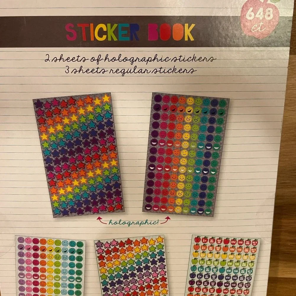Darice Kids School Supplies Crafts Sticker Books Set of 3